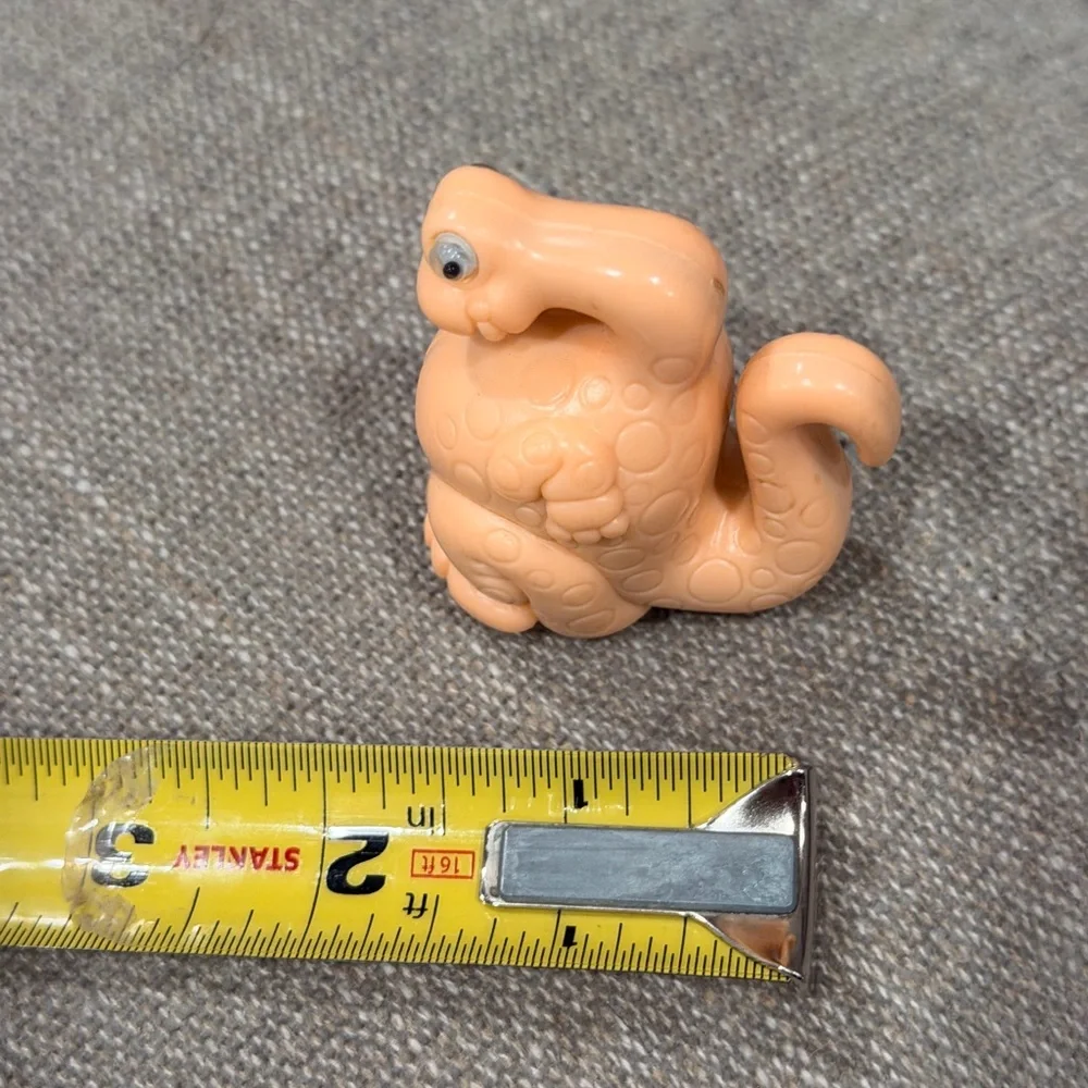 Vintage Wind‎ Up Dinosaur Toy Peach Plastic 1980s 1990s Small Figure